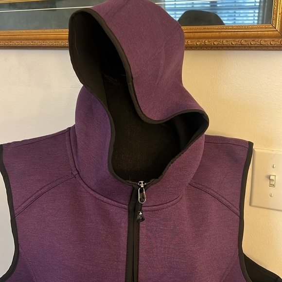 Gerry Women's Hooded Sleeveless Vest Purple Outerwear Athletic Zip, Sz. M. - Picture 7 of 12